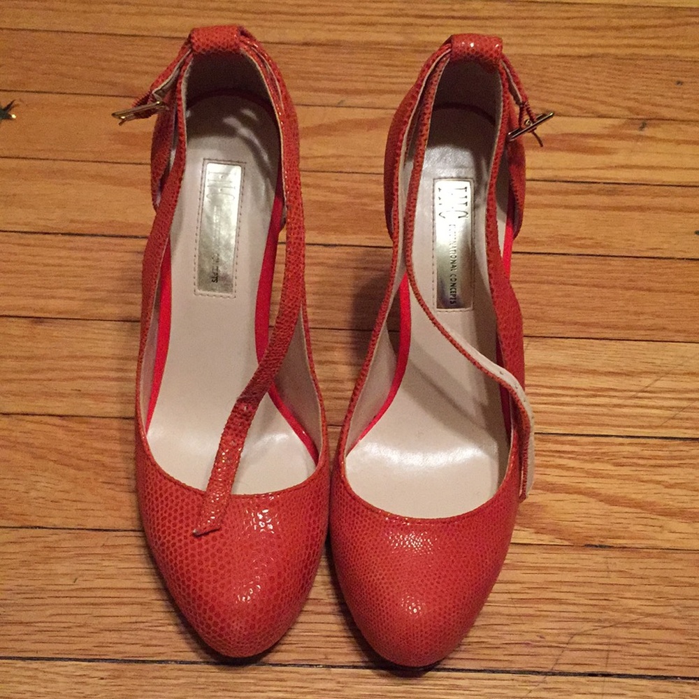 Orange leather heels - Picture 2 of 6